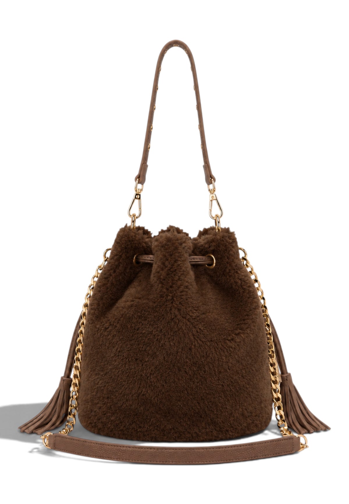 LA CARRIE - Borsa A Tracolla TEDDY ECO FUR Marrone