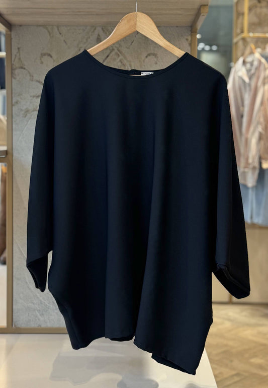 SUSY STAR CURVY - Maglia Fluida Nera