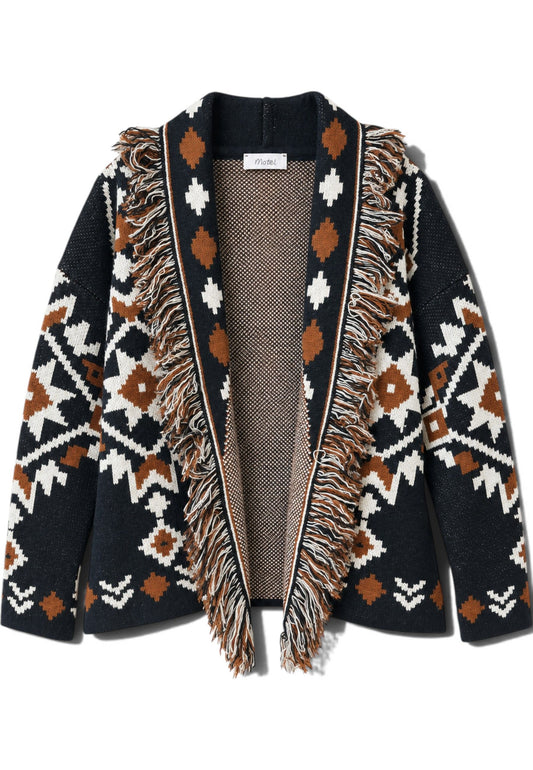 MOTEL - Cardigan Navajo Blu