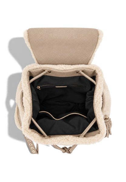 LA CARRIE - Zaino TEDDY ECO FUR Avorio
