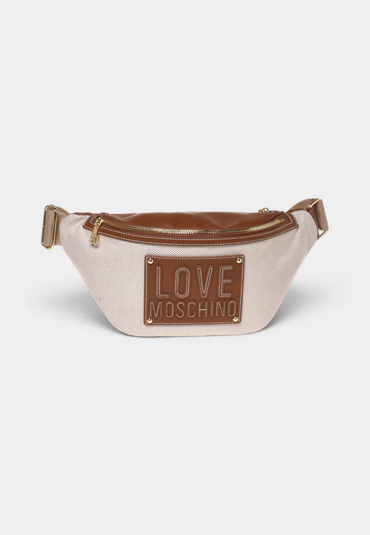 LOVE MOSCHINO - Marsupio In Canvas Cuoio