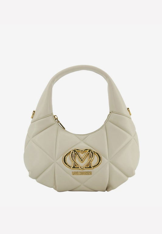 LOVE MOSCHINO - Hobo Bag Embossed Avorio