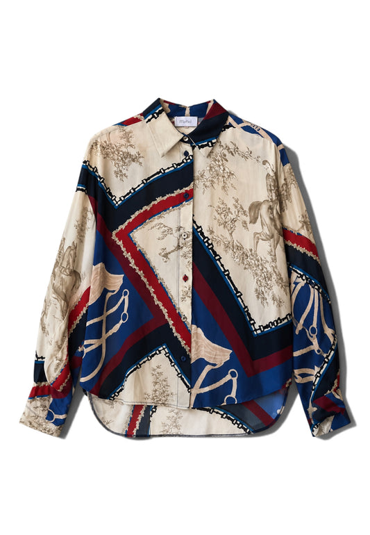 MOTEL - Camicia Foulard Fantasia Cavalli