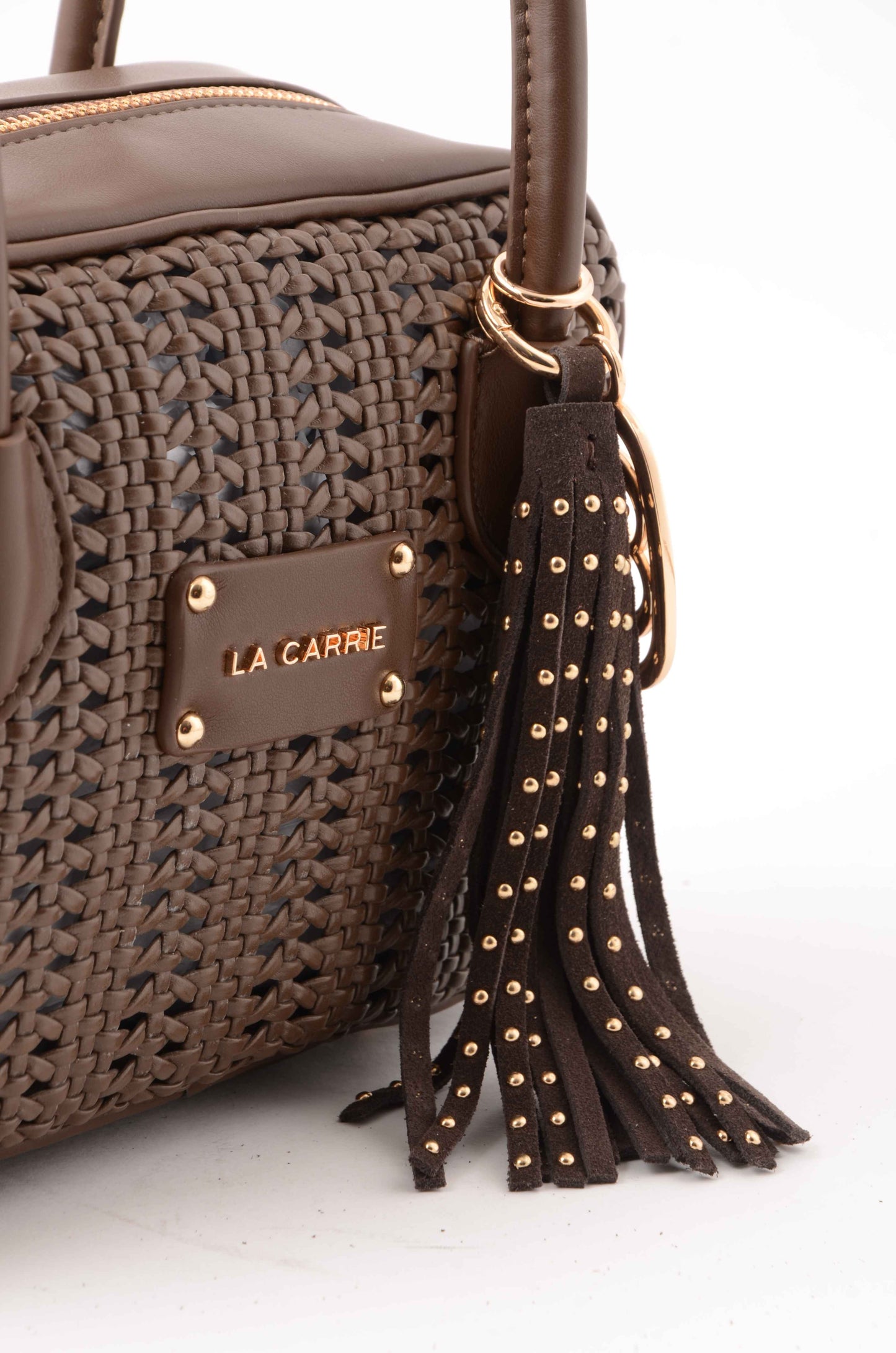 LA CARRIE - Borsa A Spalla Intrecciata Marrone