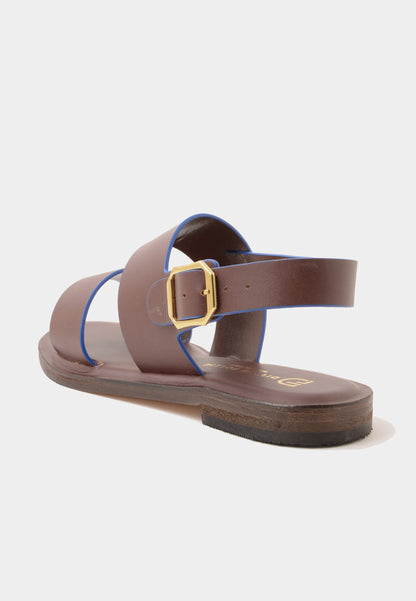 DIVINE FOLLIE - Sandalo Doppia Fascia Moro