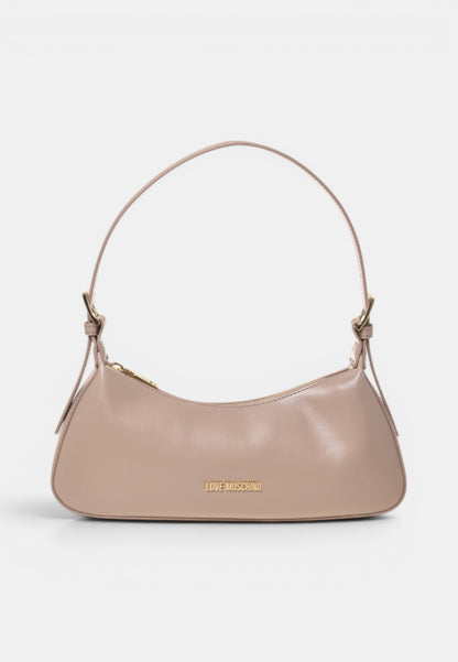 LOVE MOSCHINO - Borsetta A Spalla Logo Brand Taupe