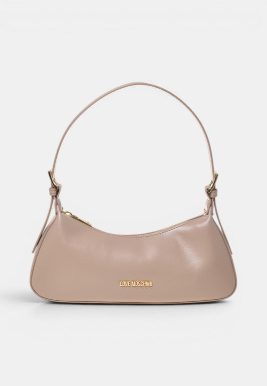 LOVE MOSCHINO - Borsetta A Spalla Logo Brand Taupe