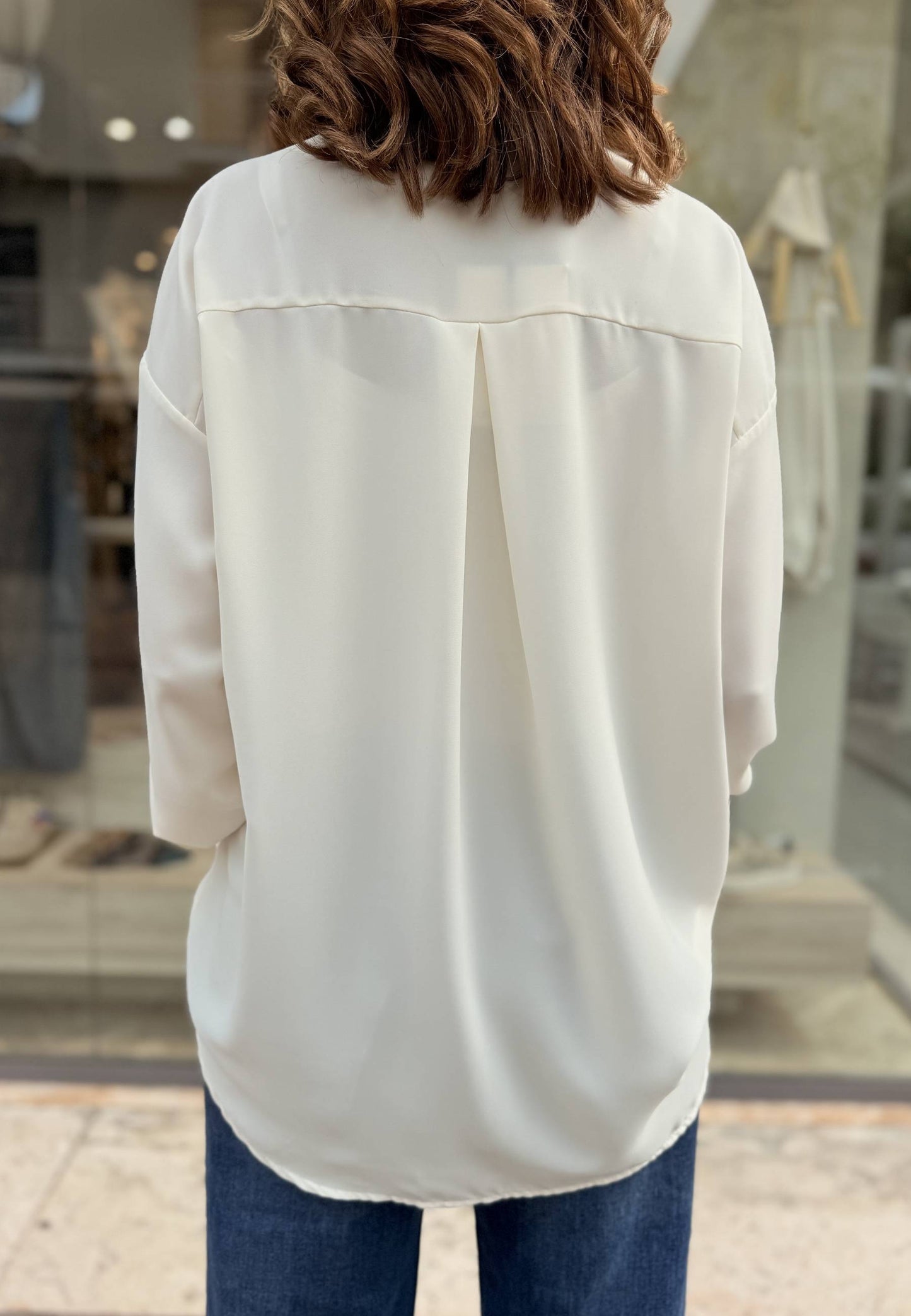 LE STREGHE - Camicia Scivolata Latte