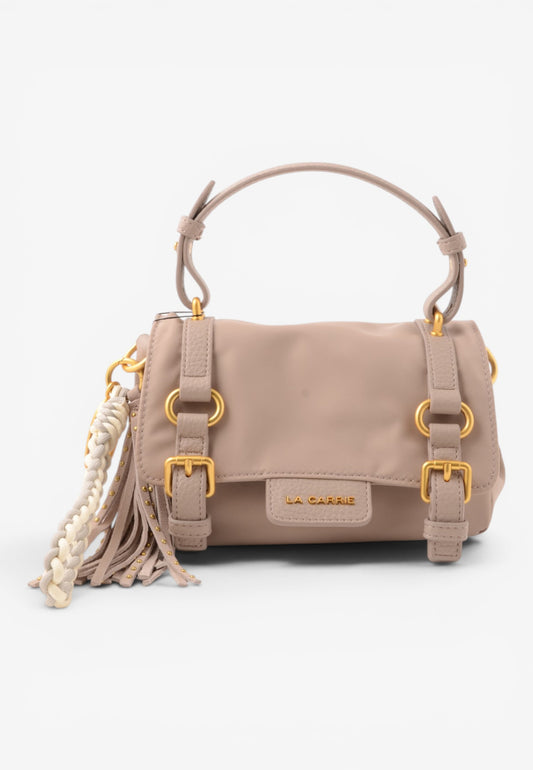 LA CARRIE - Borsa Satchel Dark Nylon Taupe