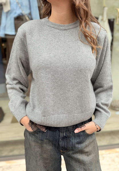 MOTEL - Pullover Lingerie Con Spallina Grigio