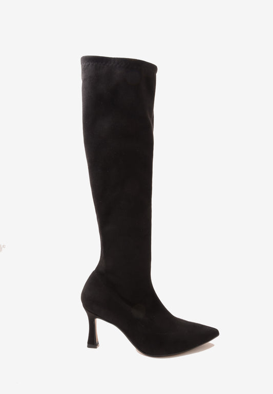 DIVINE FOLLIE - Stivale Alto Elasticizzato Nero