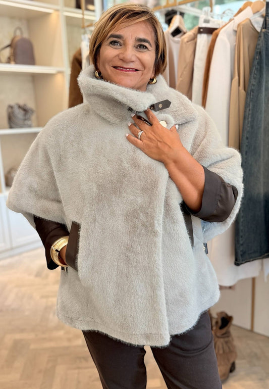 MOTEL - Kappa In Ecopelliccia Taupe