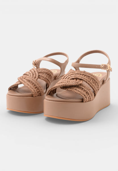 GOLD&GOLD - Sandalo Zeppa Mocha