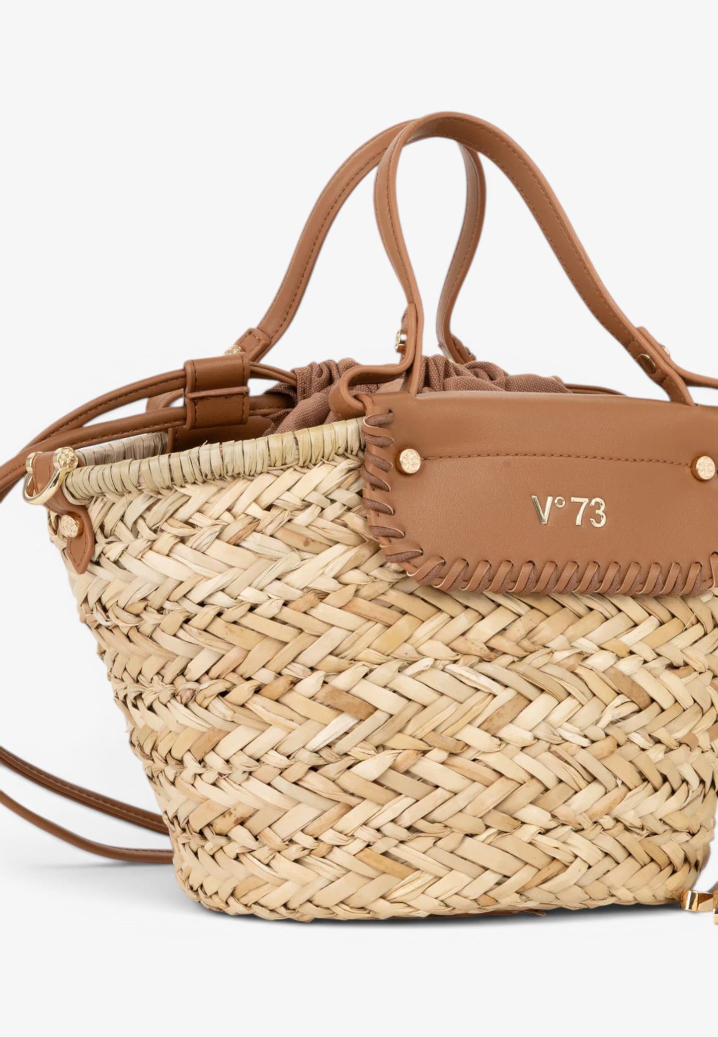 V73 - Borsa In Paglia Vanna Cuoio/Naturale
