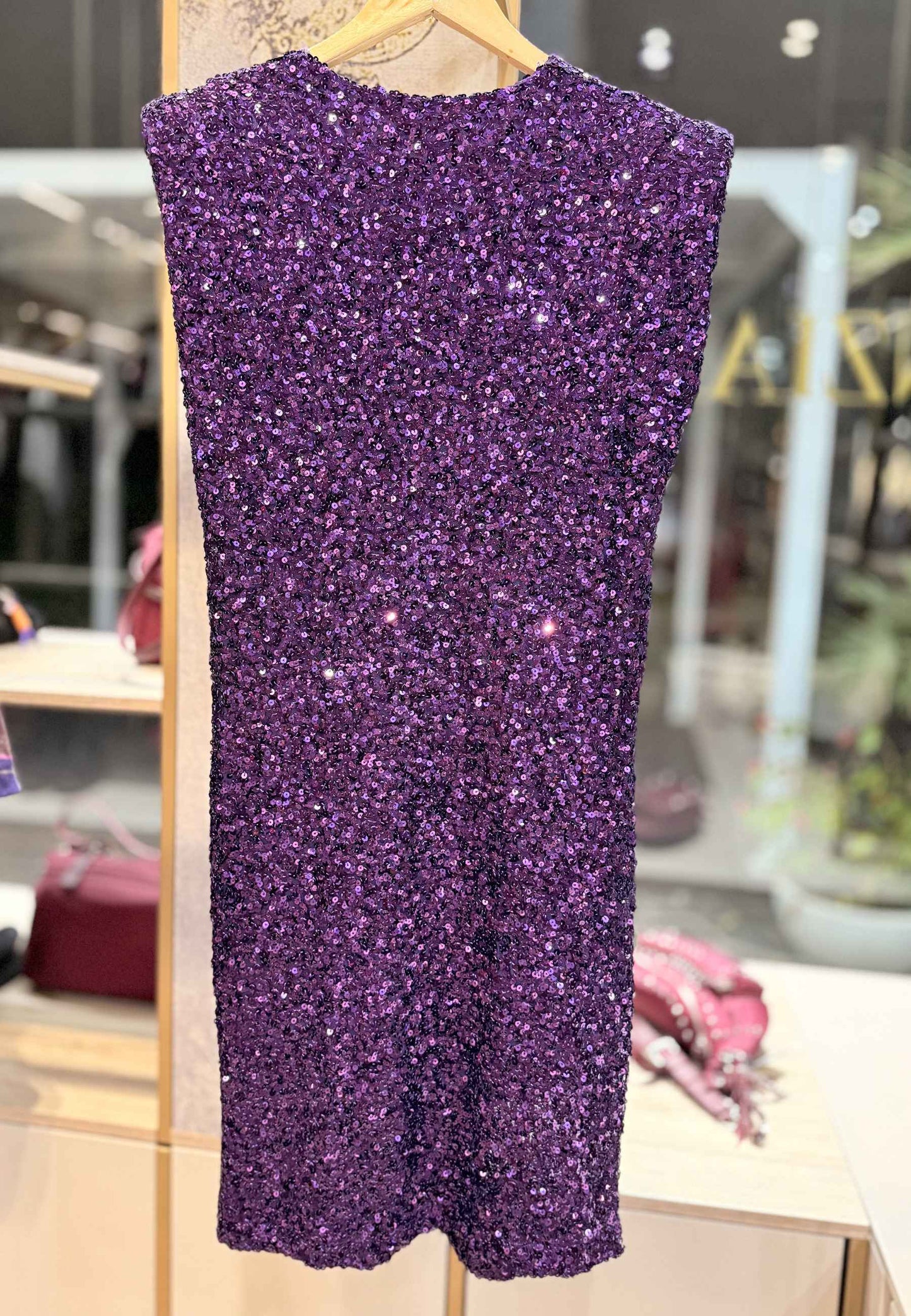 MOTEL - Abito Paillettes Viola