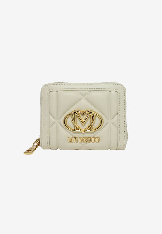 LOVE MOSCHINO - Portafoglio Piccolo Embossed Avorio