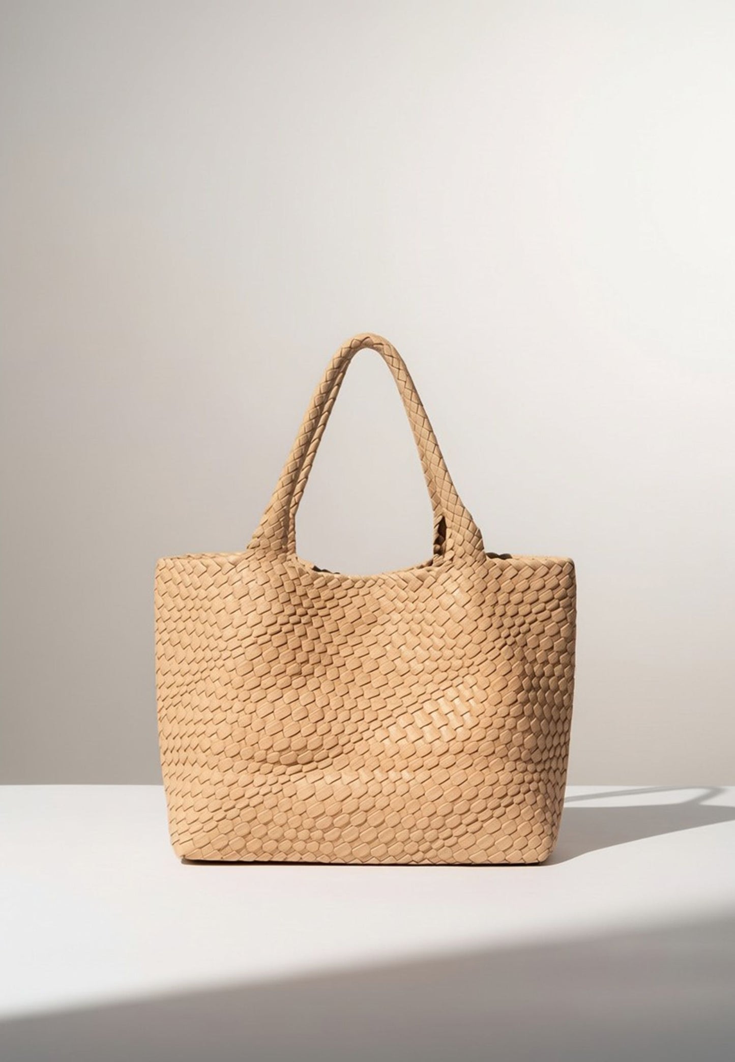 NUNZIA - Borsa Shopping Intreccio Nude