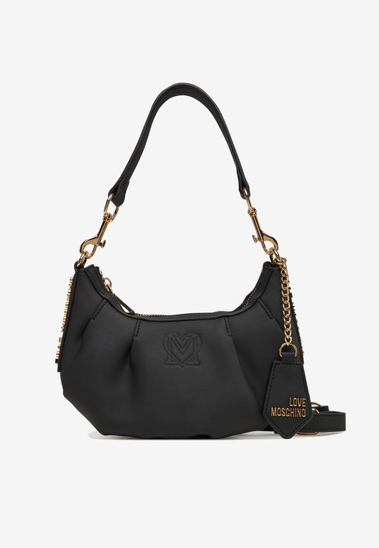 LOVE MOSCHINO - Borsetta A Spalla VERA PELLE Nero