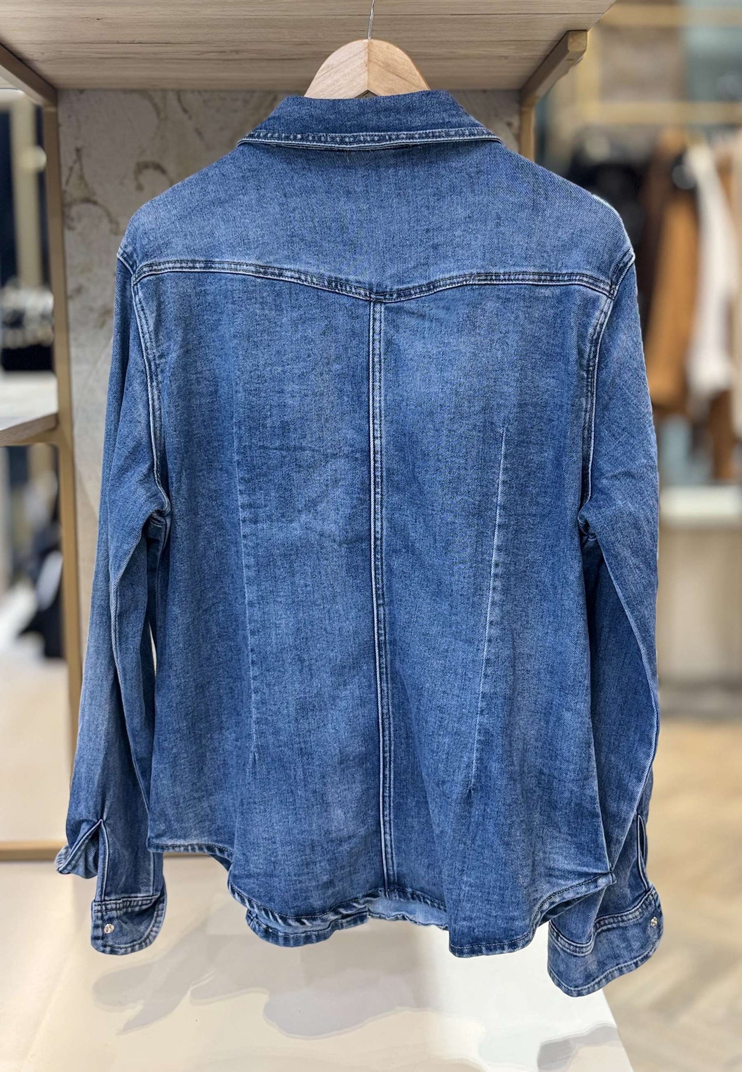 LE STREGHE - Camicia In Jeans Blu