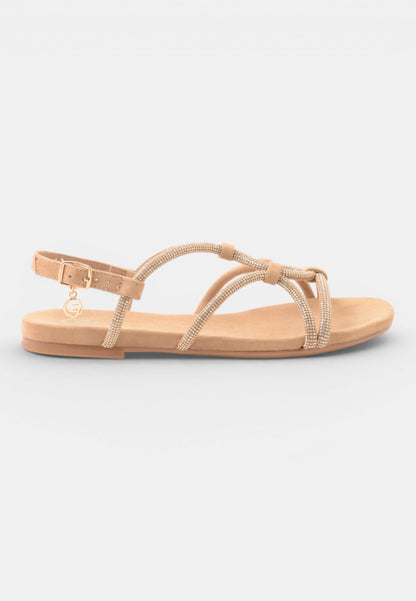 GOLD&GOLD - Sandalo Multi strass Oro