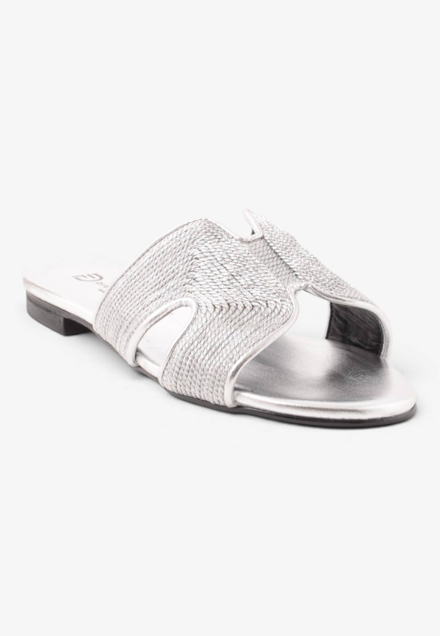 DIVINE FOLLIE - DIVINE FOLLIE - Ciabattina Bassa Flat con Fascia Sagomata a "H" Argento