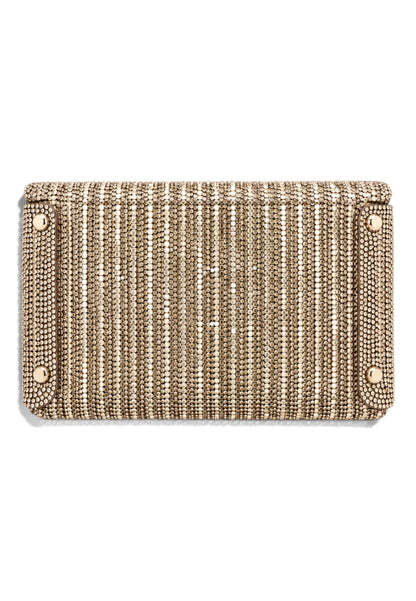 NUNZIA - Borsetta Pochette Strass Oro