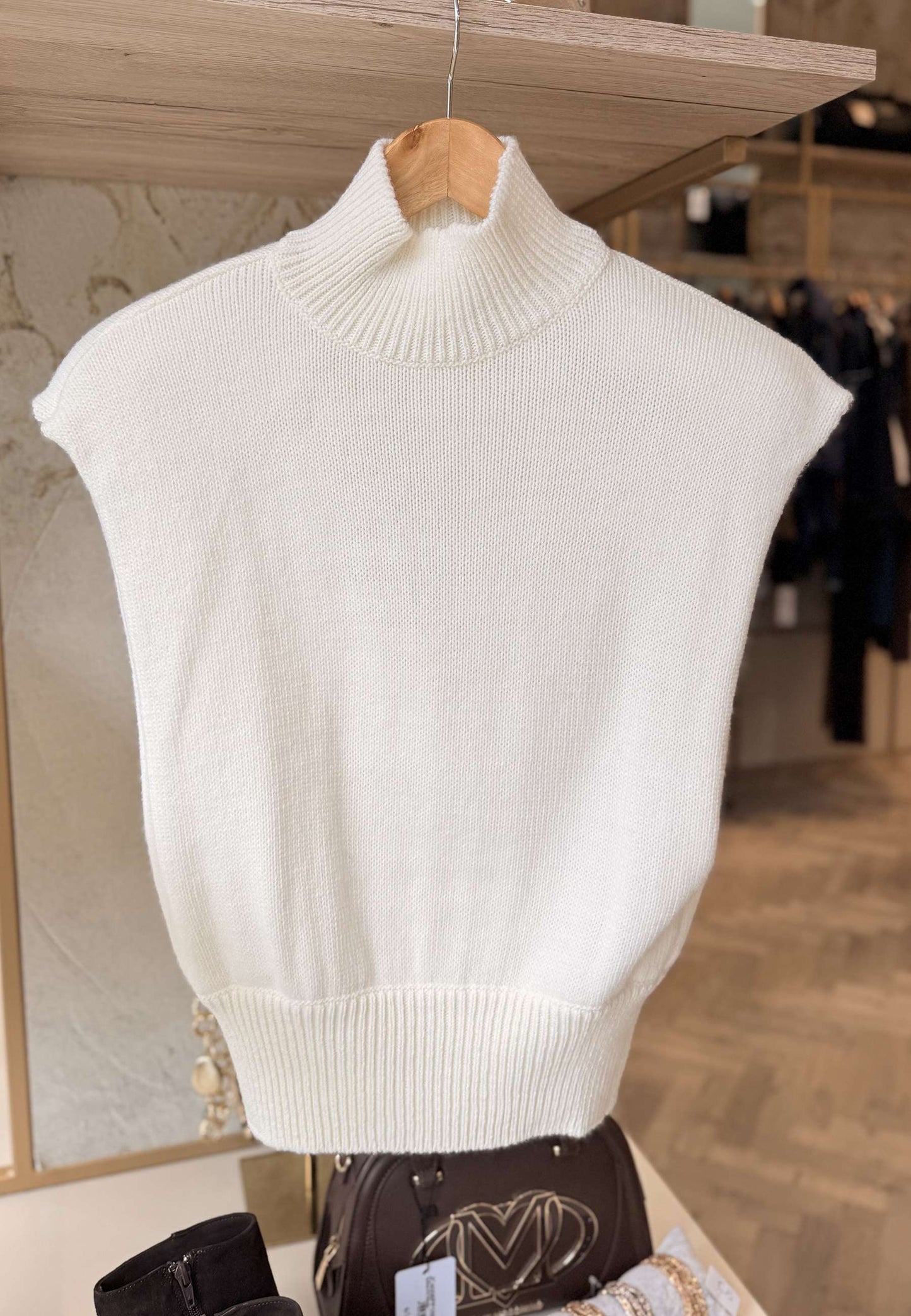 MOTEL - Gilet Lupetto Panna