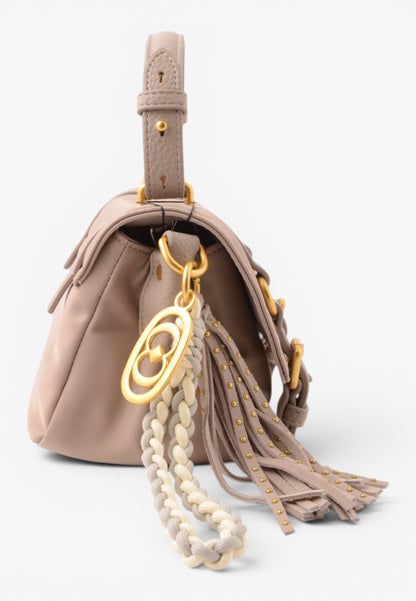 LA CARRIE - Borsa Satchel Dark Nylon Taupe