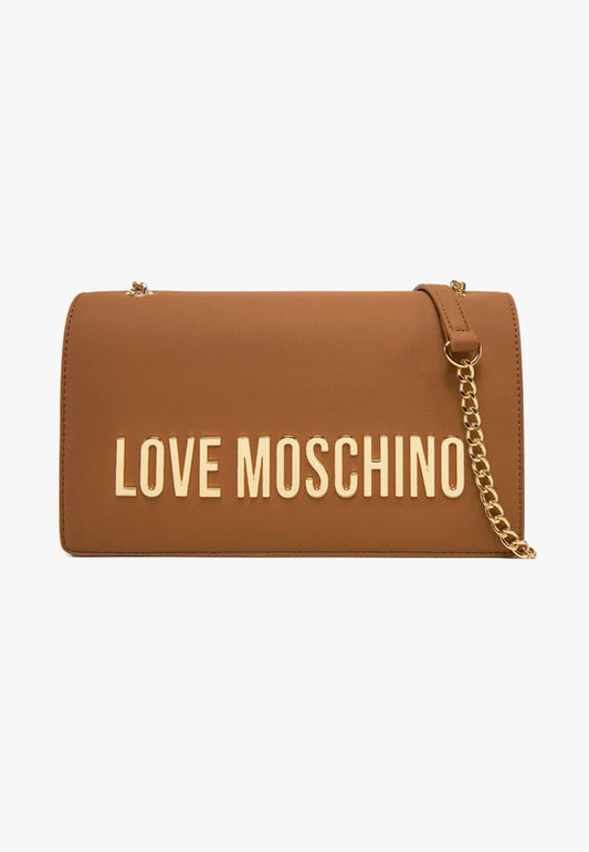 LOVE MOSCHINO - Borsa A Spalla Lettering Cammello