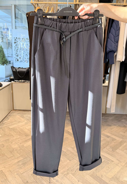LE STREGHE - Pantalone Morbido Con Cintura Grigio
