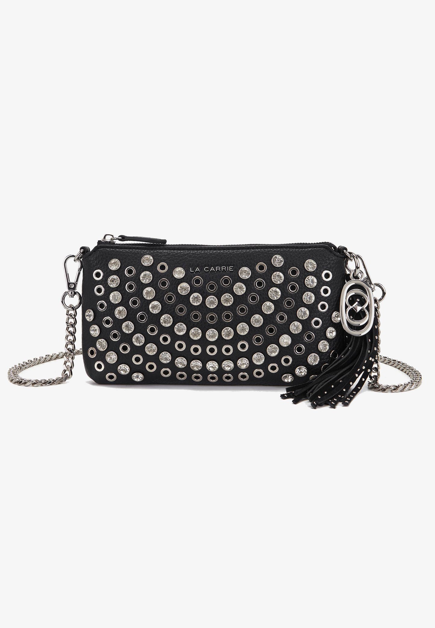 LA CARRIE - Portafoglio Pochette Strass Andromeda Nero