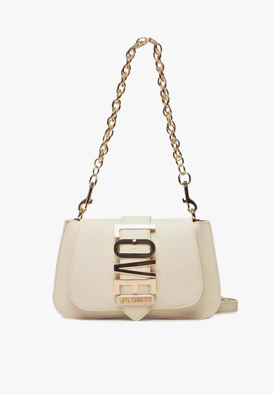 LOVE MOSCHINO - Borsa A Spalla Bold Love Avorio