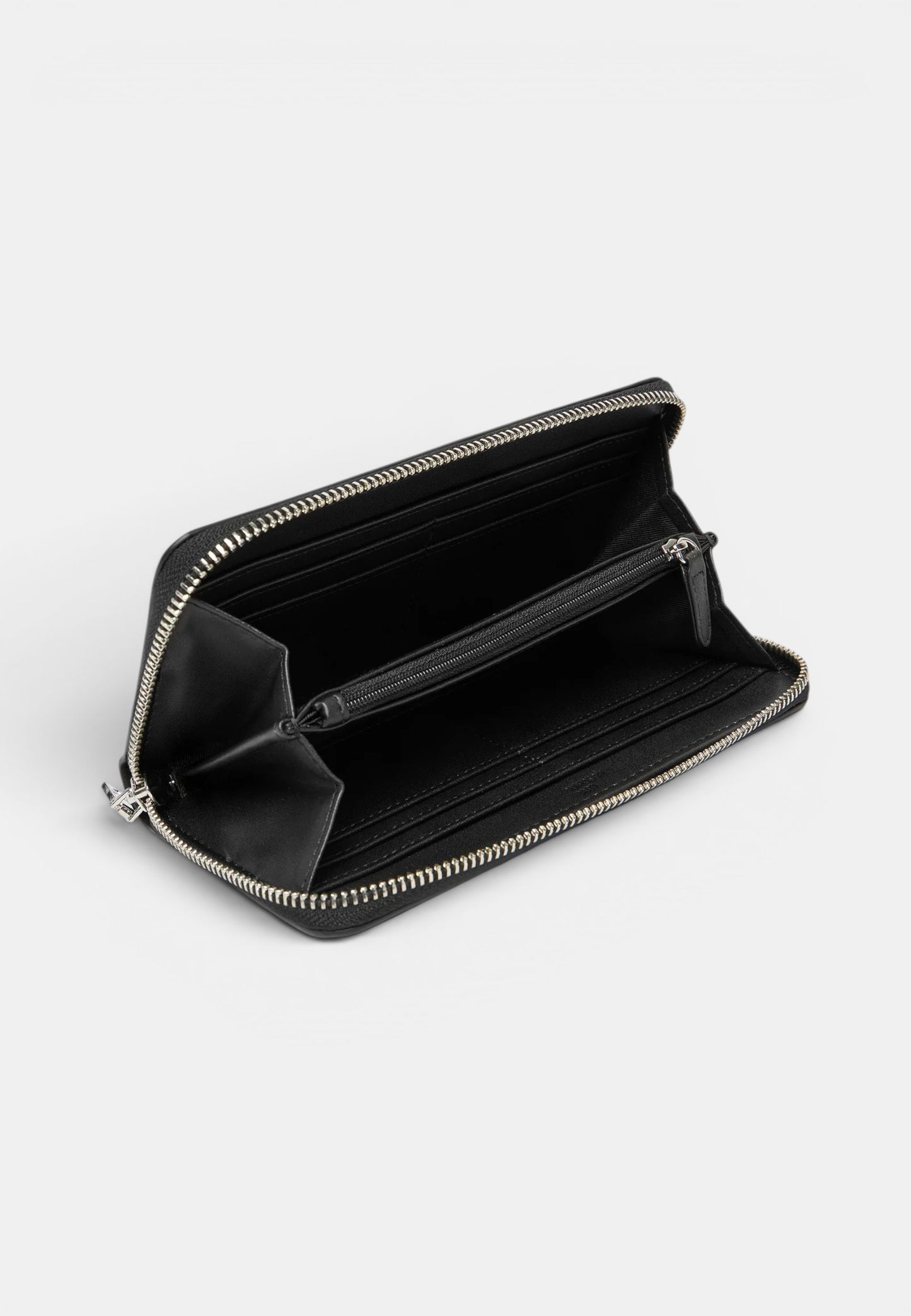 LOVE MOSCHINO - Portafoglio Zip Around Signature Nero
