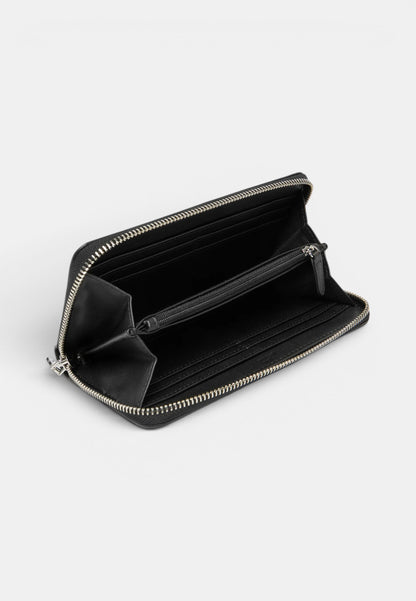 LOVE MOSCHINO - Portafoglio Zip Around Signature Nero