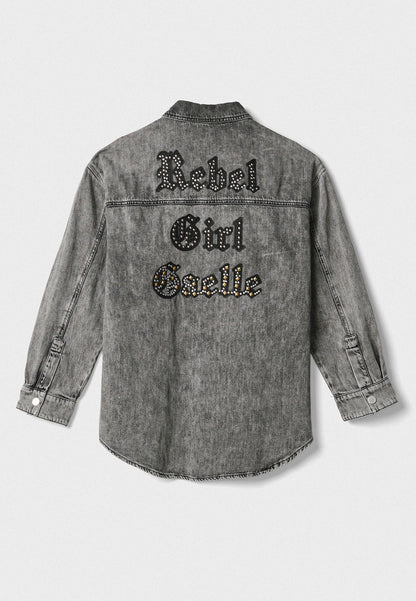 GAELLE - Camicia Denim Nero