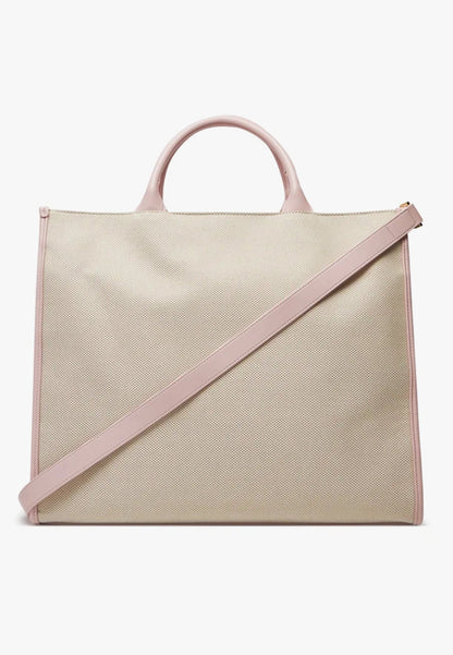 LOVE MOSCHINO - Shopping Bag Canvas Cipria