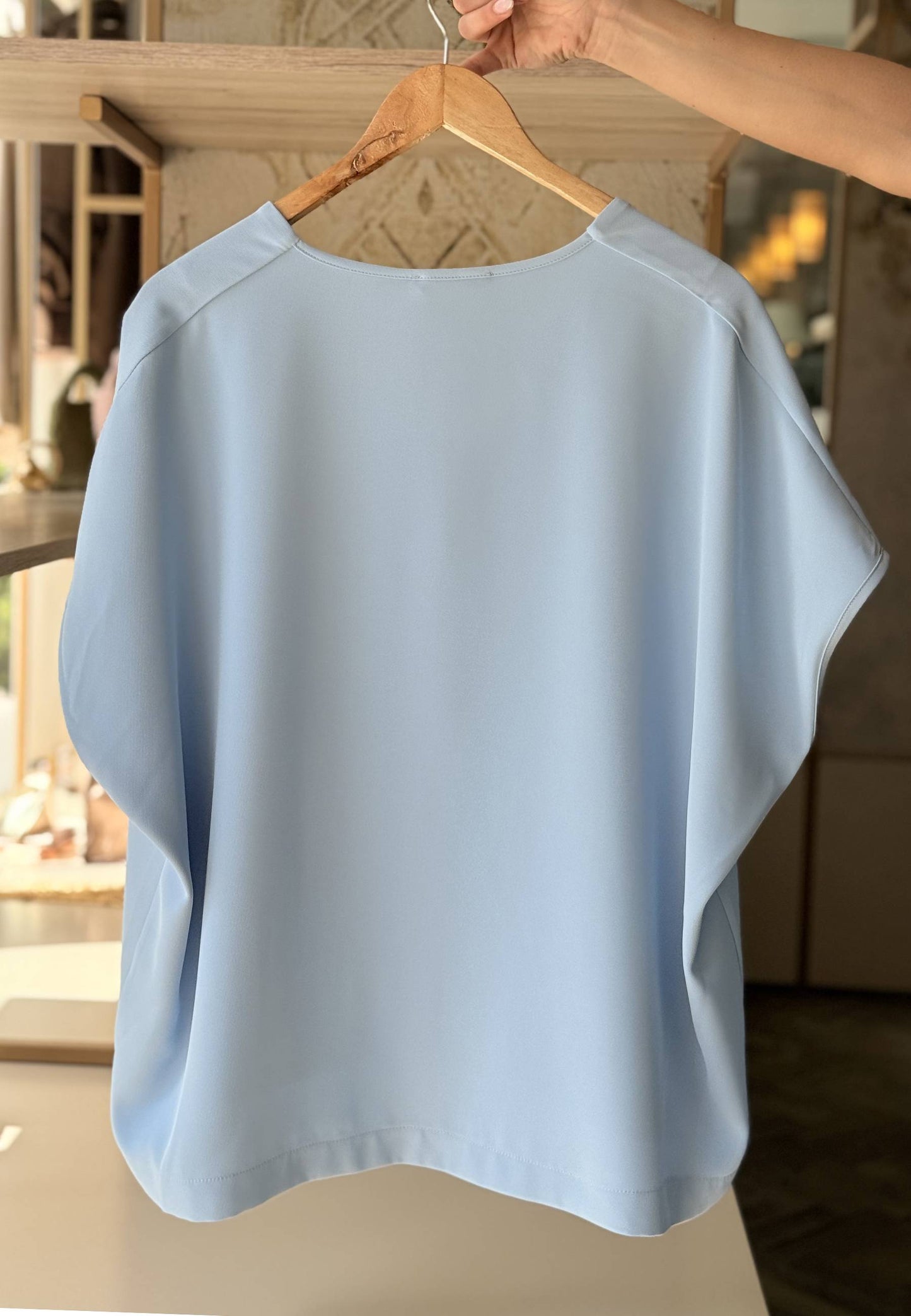 SUSY STAR CURVY - Completo Blusa + Pantalone Celeste