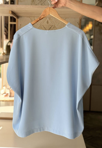 SUSY STAR CURVY - Completo Blusa + Pantalone Celeste