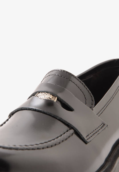 DIVINE FOLLIE - Mocassino In Pelle Spazzolata Nero
