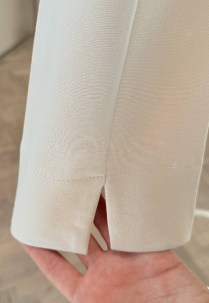 LE STREGHE - Pantalone Spacco Laterale Avorio