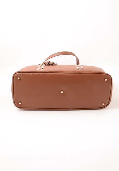 LA CARRIE - Shopping Bag Explosion Vera Pelle Cuoio
