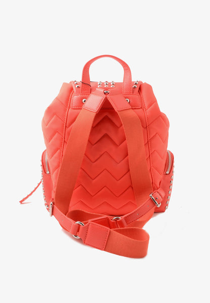 LA CARRIE - Zaino Nylon Borchie Corallo