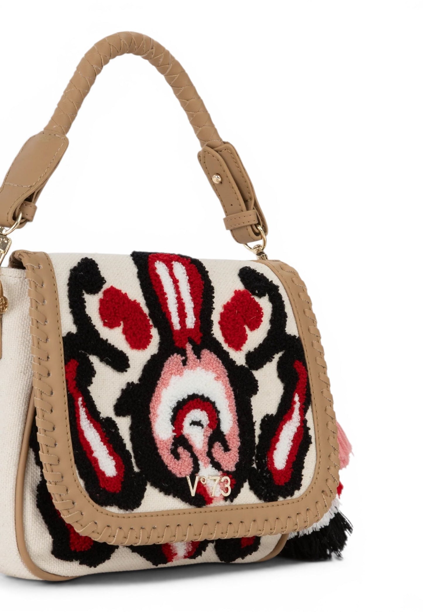 V73 - Borsa A Tracolla Marilena Cuoio/Multicolor