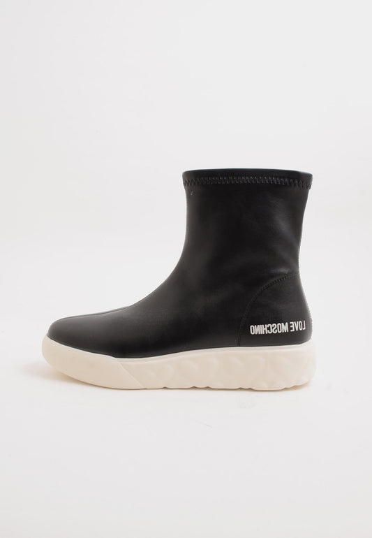 LOVE MOSCHINO - Stivaletto Elastico Similpelle Nero