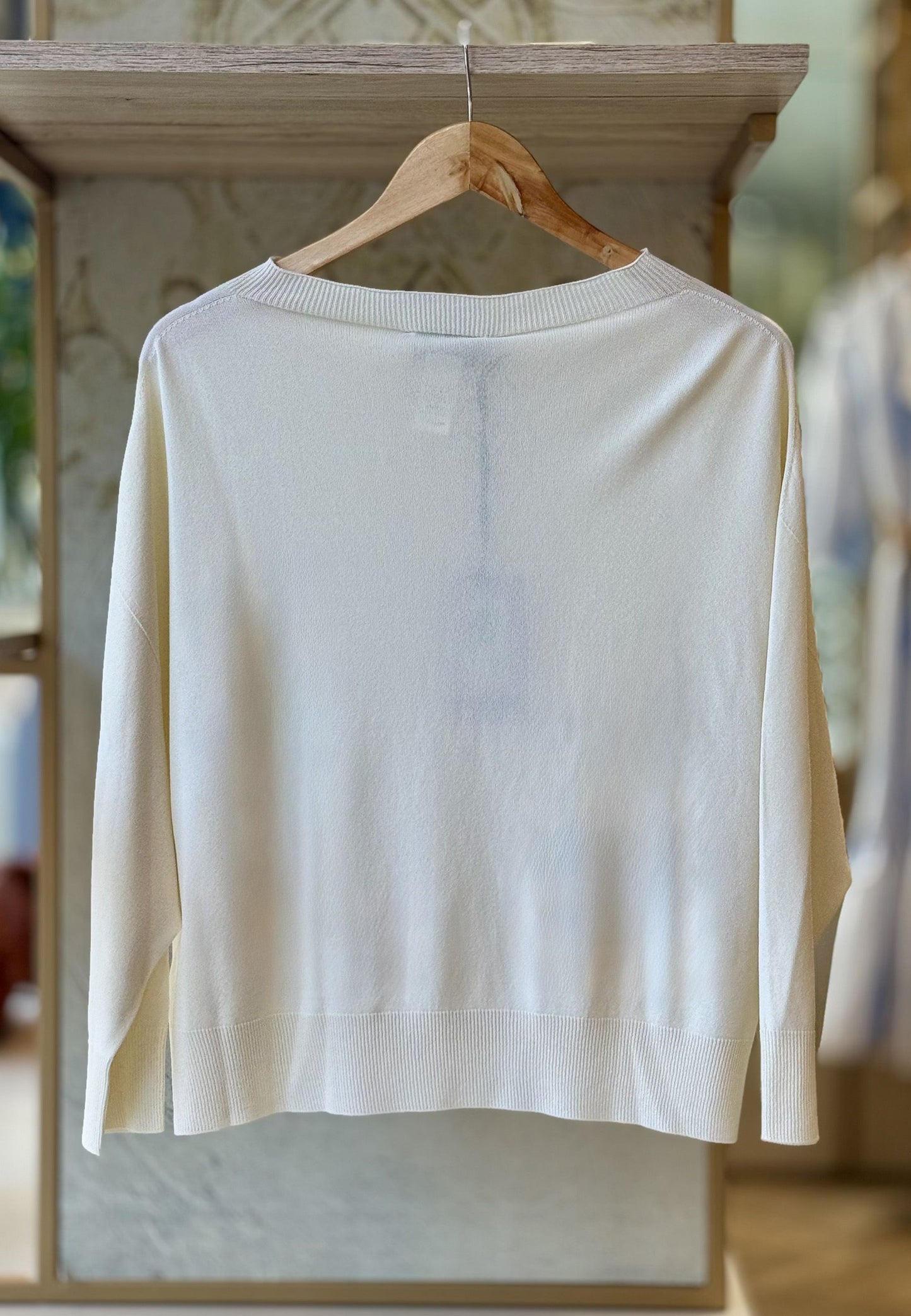 MARYLEY - Maglia Girocollo Panna