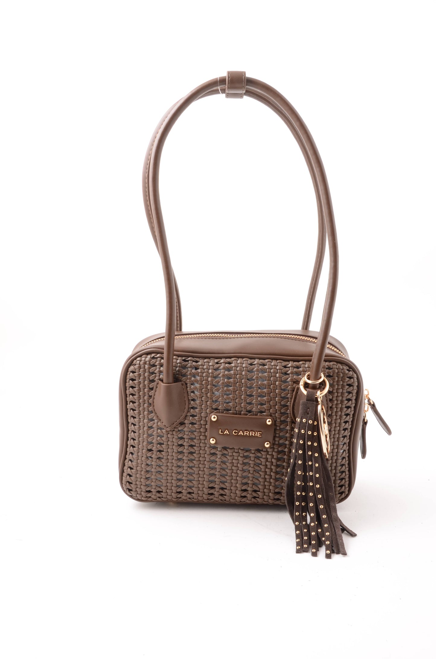 LA CARRIE - Borsa A Spalla Intrecciata Marrone