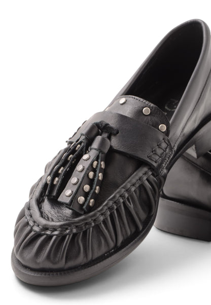 DIVINE FOLLIE - Mocassino In Vera Pelle Nero