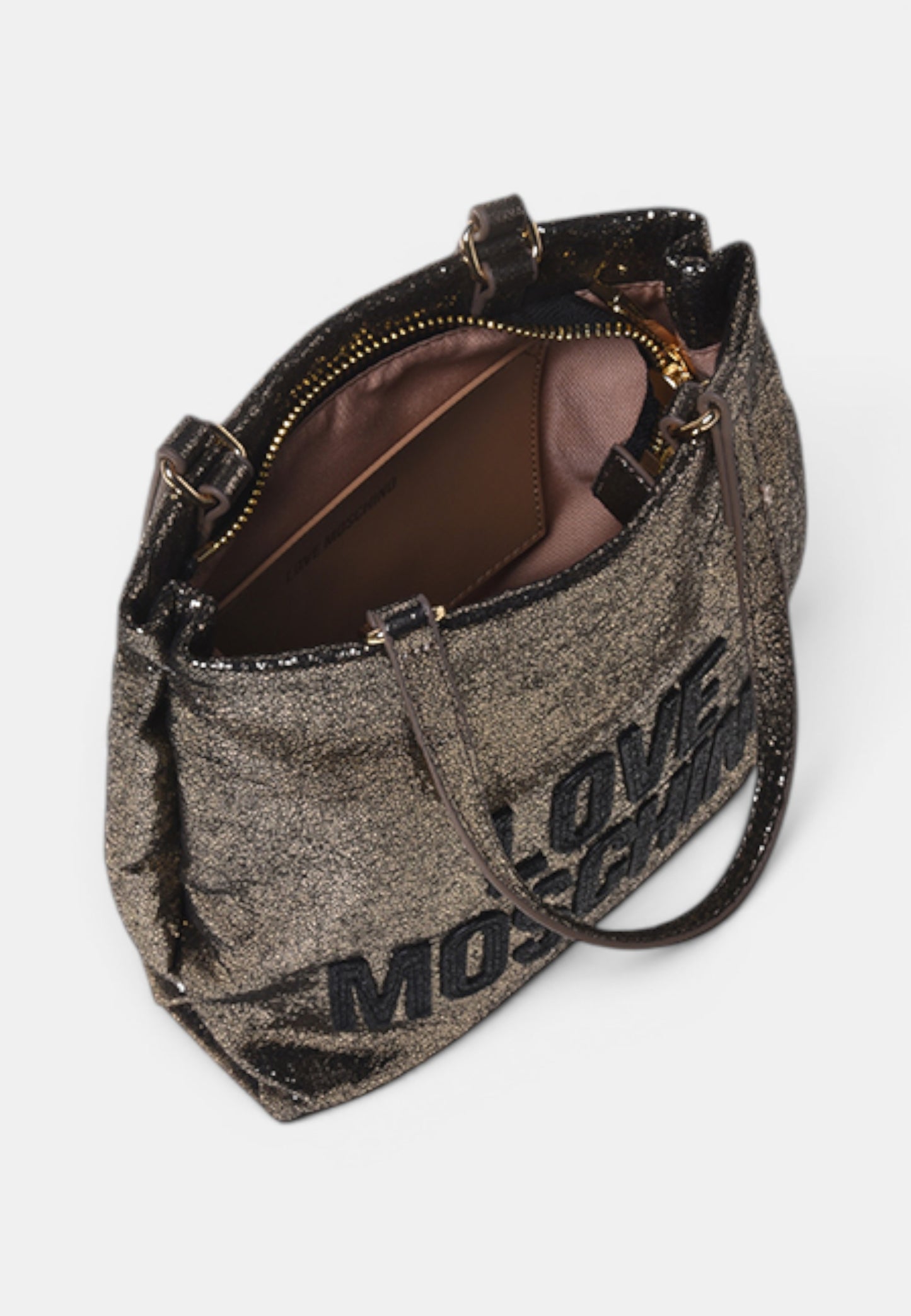LOVE MOSCHINO - Borsetta Laminata Platino