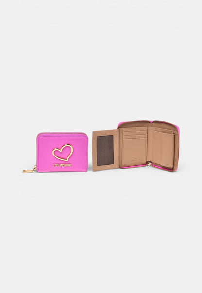 LOVE MOSCHINO - Portafoglio Piccolo Cuore Fuxia