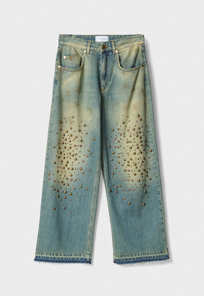 GAELLE - Pantalone boy-low Blu